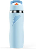 Gatorade Stainless Steel Water Bottle - 22oz Capacity with Straw Cap - Blue Color