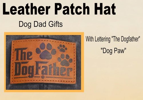 Dog Dad Gifts for Men, The Dogfather Paw Hat, Pet Owner Baseball Cap, Retirement Fathers Day Christmas Birthday Gifts for Grandpa Husband Papa Hubby Black