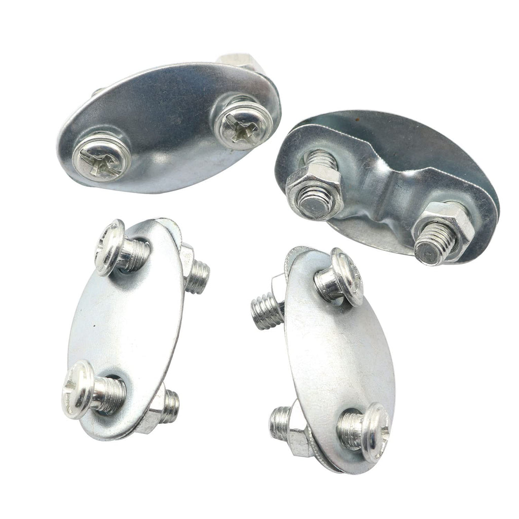 PZRT 4 Sets Bicycle Fender Leg Support Fixing Cleats with Screws and Nuts