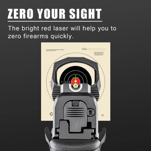 Laser Bore Sight - Accurate End Barrel Laser Sighter for Revolvers, Pistols & Air Guns