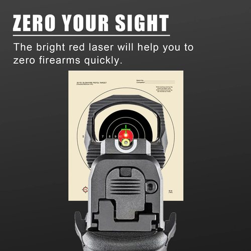 Angeebin Laser Boresighter for 9mm/.38spl/.357Mag/.380acp Firearms, End Barrel Laser Bore Sight Accurate and Easy Use