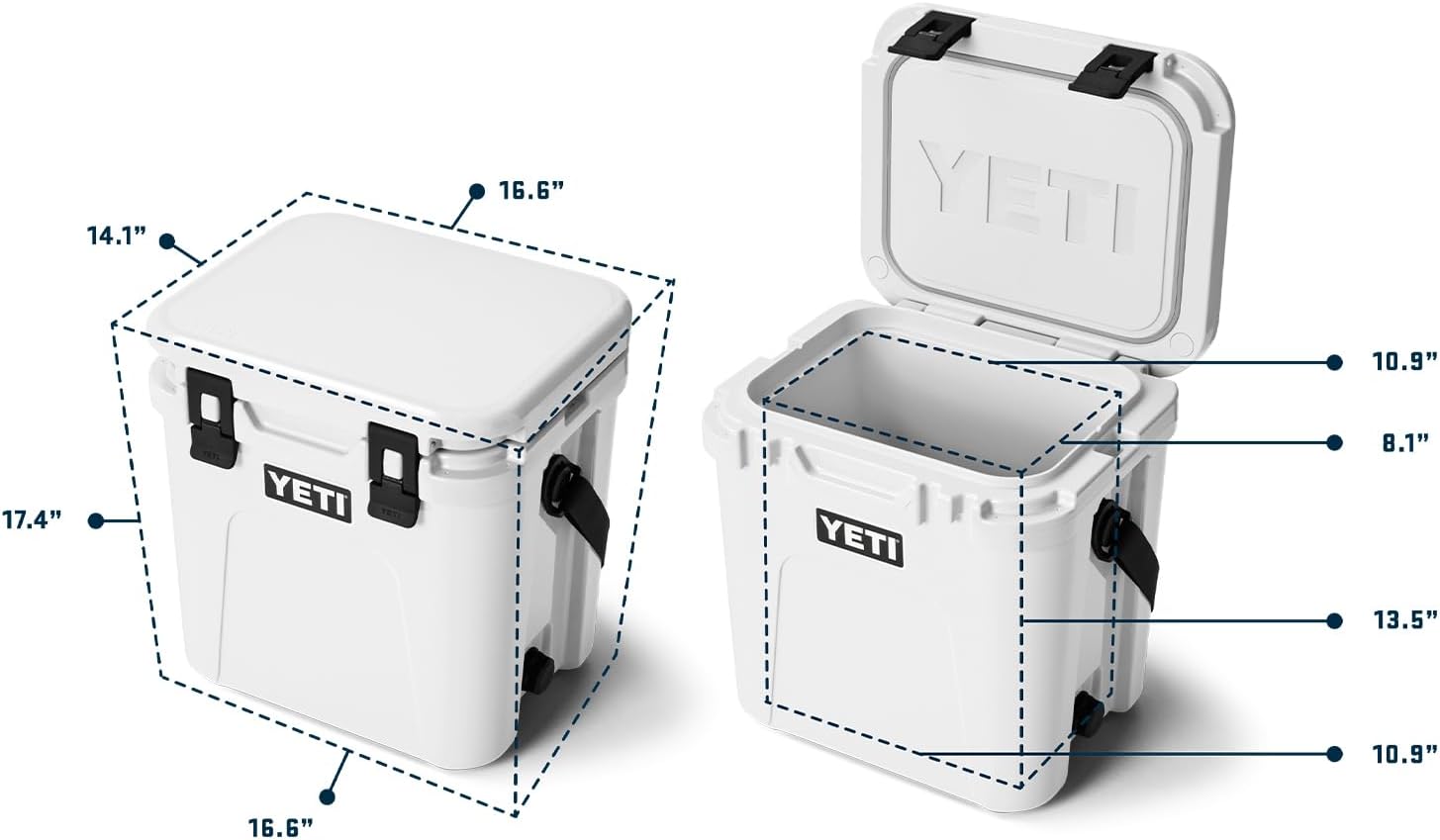 YETI Roadie 24 2.0 Hard Cooler - Durable Design with DoubleDuty Shoulder Strap & Drain Plug