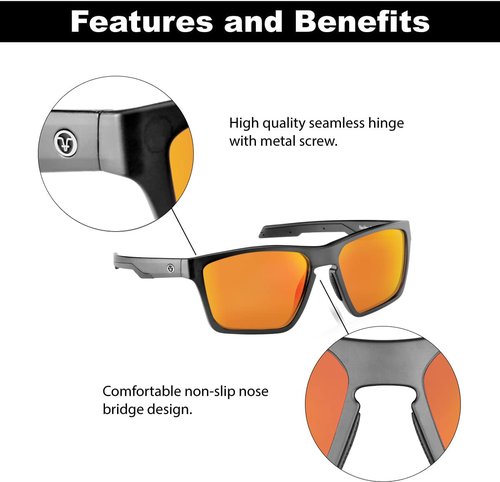 Flying Fisherman Sandbar Polarized Sunglasses for Men, Women, Fishing, Boating, Outdoor Sports, 100% UV Protection