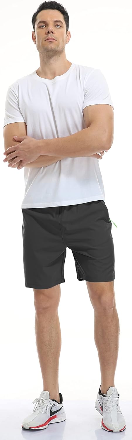 SPOSULEI Men's Hiking Shorts - Water Resistant, Quick-Dry, Lightweight with Zipper Pockets | Outdoor Comfort