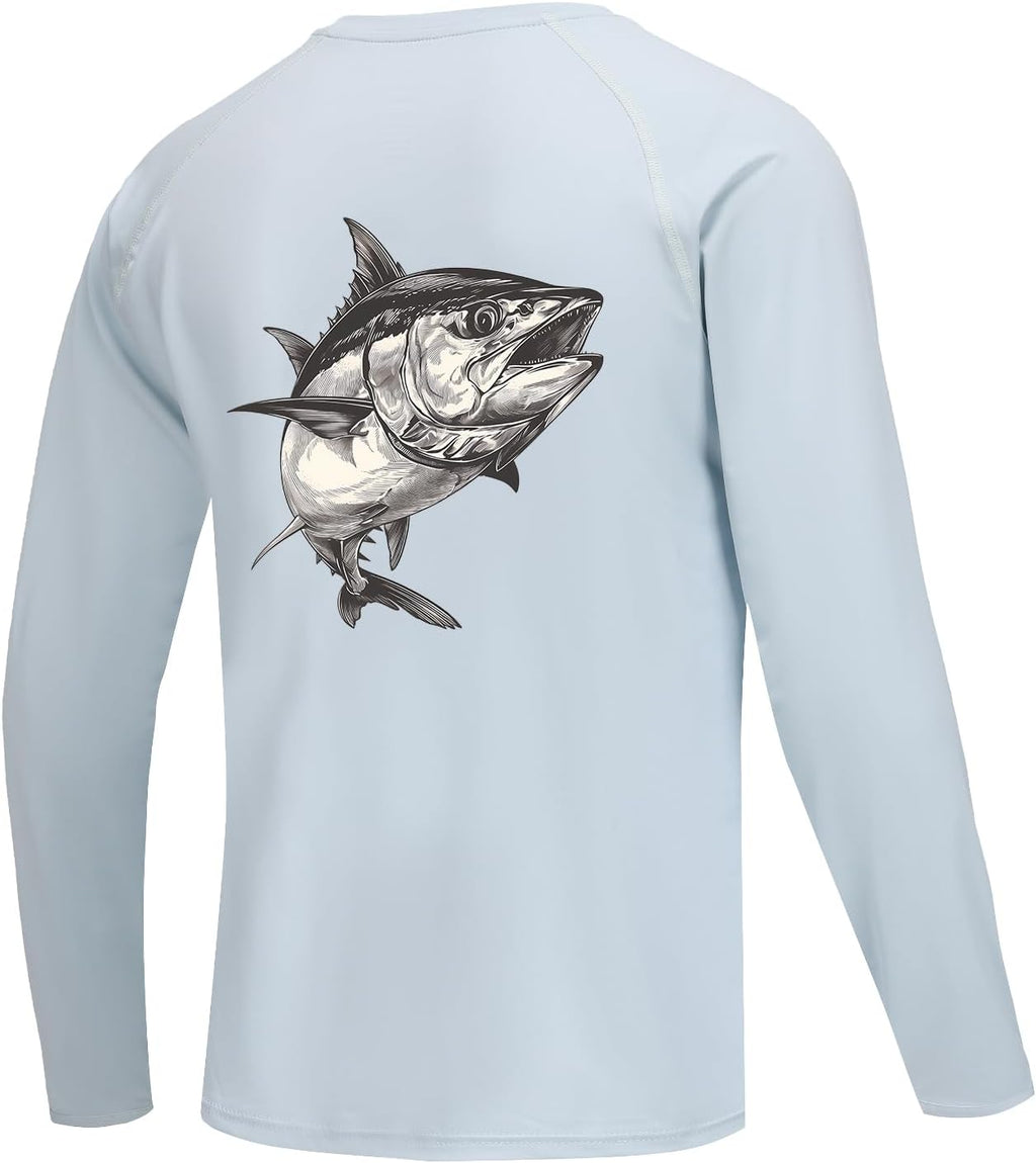 Skiennix Fishing Shirt for Men - Long Sleeve UPF 50+ UV Sun Protection Rash Guard | Style #1034