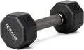 Rubber Coated Dumbbells - No Roll Design with Easy-Grip Steel Knurled Handle | Ideal for Home Gym - 10-60 LBS Available Individually