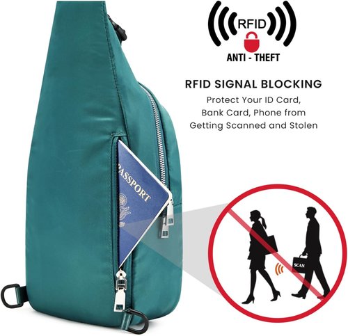 G4Free Sling Bag - RFID Blocking Crossbody Backpack with USB Charger Port | Small Daypack for Men & Women