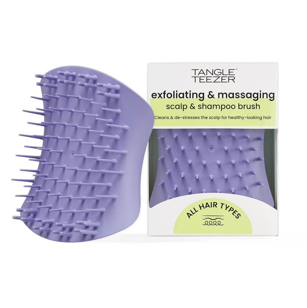 Tangle Teezer Scalp & Shampoo Hairbrush - Exfoliate & Massage for All Hair Types | Lavender Lite Purple
