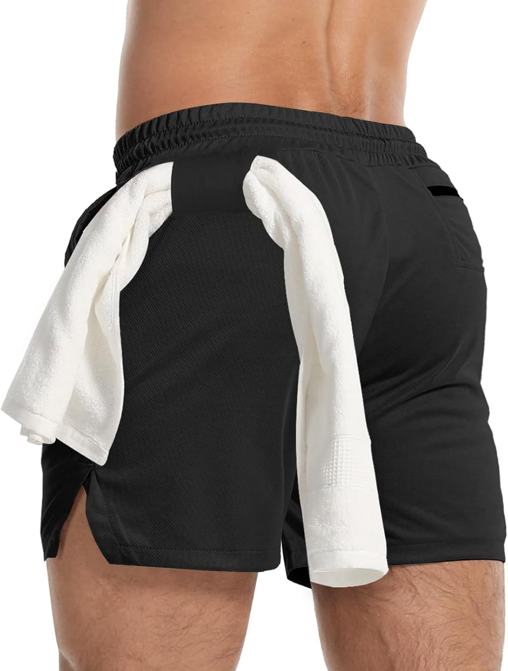 Aolesy Men's Gym Workout Shorts - Lightweight Athletic Shorts with Zip Pockets | 5"/7"/10" Sizes