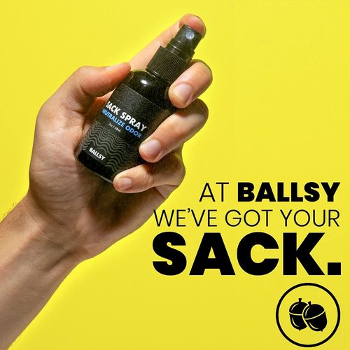 Ballsy Body & Groin Spray - Men's Deodorant for Odor Neutralization & Skin Relief - 2 oz, Paraben-Free