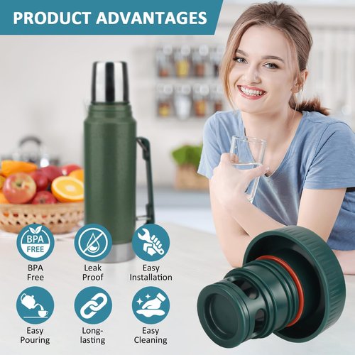 EAGLEGGO Parts Shop Replacement Thermos Stopper for Stanley Aladdin Vacuum Insulated Small Mouth Bottle ACP0060-632 Bottles Stopper #13B pre-2002 Production Replaces Parts No A-944DH A945DH
