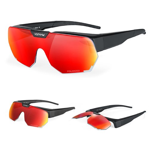 VOZAPOW Polarized Sunglasses over Prescription Glasses Flip up Sports Sunglasses for Men Women Oversized UV Protection Shades