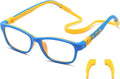 DUCO Blue Light Glasses for Kids - Anti-Glare Eyewear with Strap for Ages 6-10 | Stylish & Comfortable