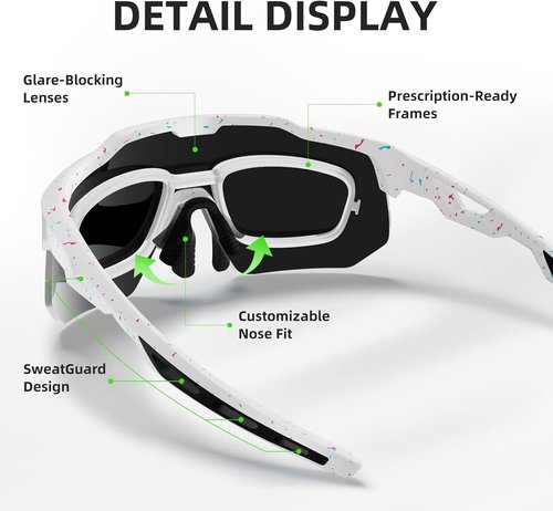 HAAYOT Polarized Sports Sunglasses - UV Protection for Men & Women | Red Color for Baseball, Cycling, Running, Fishing