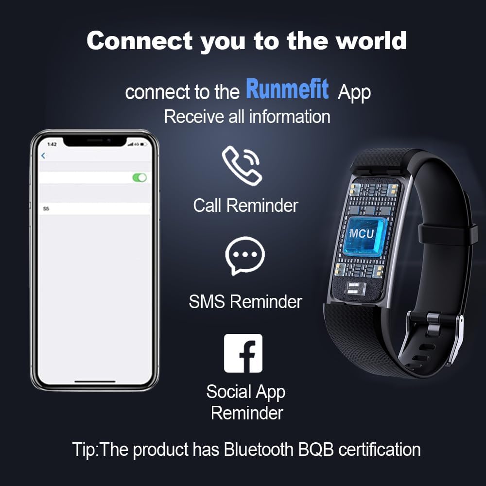 Skiennix Fitness Tracker - Heart Rate Monitor & Step Counter | IP68 Waterproof Smart Watch for Men & Women
