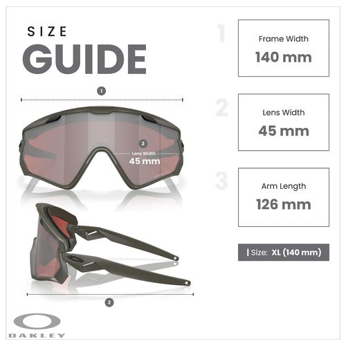 Oakley Wind Jacket 2.0 OO9418 941826 45MM Matte Olive/Prizm Snow Black Iridium Shield Sunglasses for Men+ Bundle Accessory Leash Kit, Microfiber Pouch