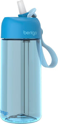 Bentgo Kids Water Bottle - Leak-Proof, Durable BPA-Free Tritan | 15 oz. Cup for Ages 3+ (Blue)