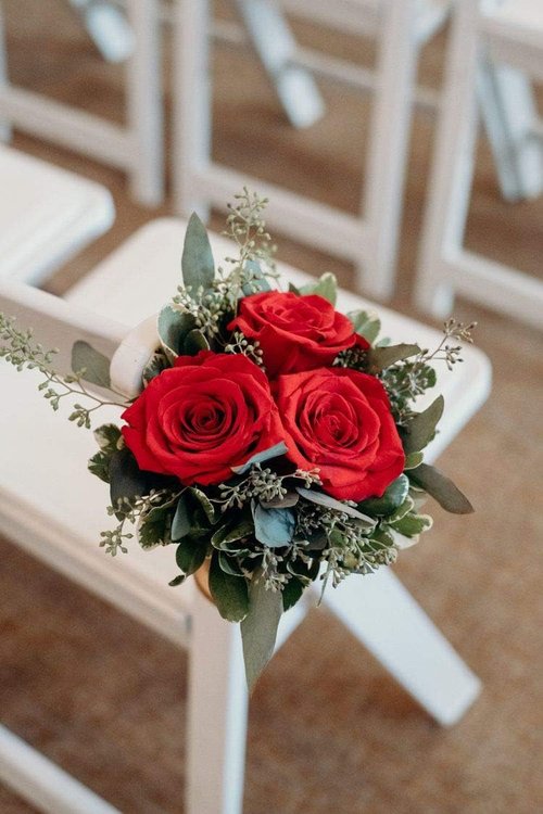 Laelfe Artificial Red Roses - 12 Pcs Long Stem Silk Flowers for Home & Wedding Decor | Vibrant Red