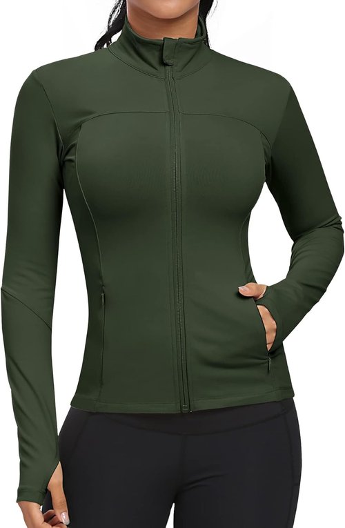 GYM RAINBOW Women's Athletic Workout Jacket - Lightweight Spring Running & Yoga Jacket
