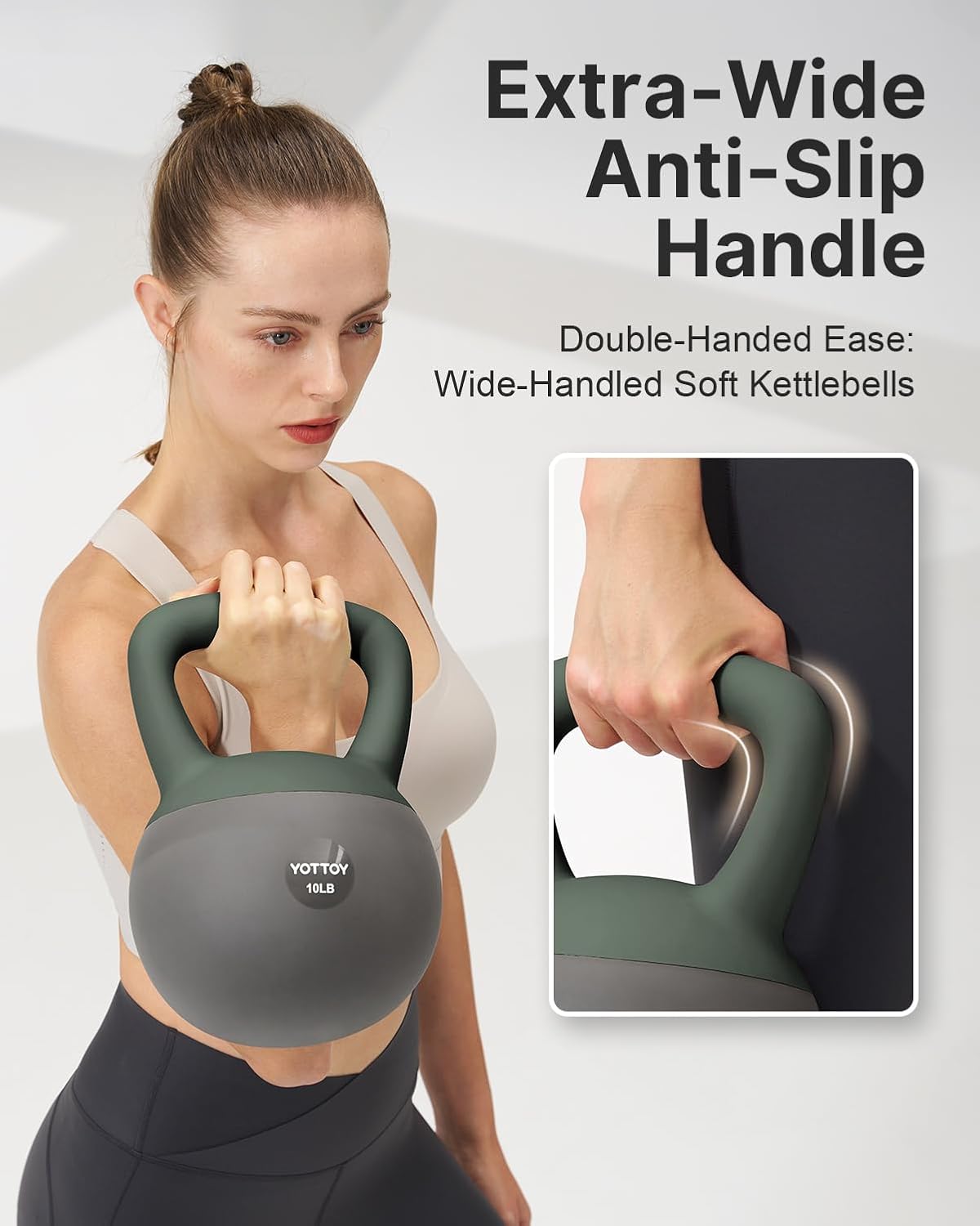 YOTTOY Soft Kettlebell Set - Cushioned Base & Wide Handle for Strength Training | Ideal for All Levels