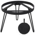 Lineslife Folding Campfire Tripod for Cooking, Portable Camping Tripod Stand for Solo Stove Bonfire Fire Pit, Dutch Oven, Open Fire, Iron Black