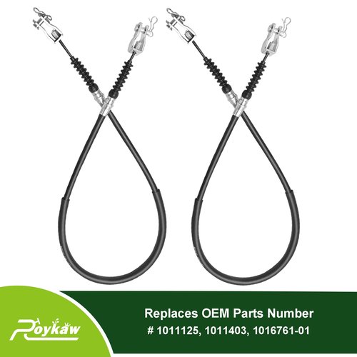 Roykaw Golf Cart Brake Cable Set, Both Driver & Passenger Side for Club Car DS 1981-1999 Gas/Electric Models, 42" Long Overall, Replaces OEM # 1011125, 1011403, 1016761-01