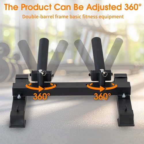 Landmine Base Gym Equipment - Dual & Single Head, 360° Rotating T-Bar Row Attachment for Barbell - Compact Design for Home Workouts