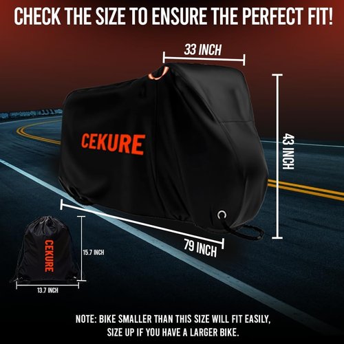 420D Waterproof Bike Cover by [Brand Name] - Tear Resistant & Windproof for 1-2 Bikes | Includes Carry Bag