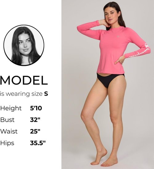 Champion Women's Rash Guard - Long Sleeve Swim Shirt with UPF 50+ UV Protection | Stylish & Comfortable
