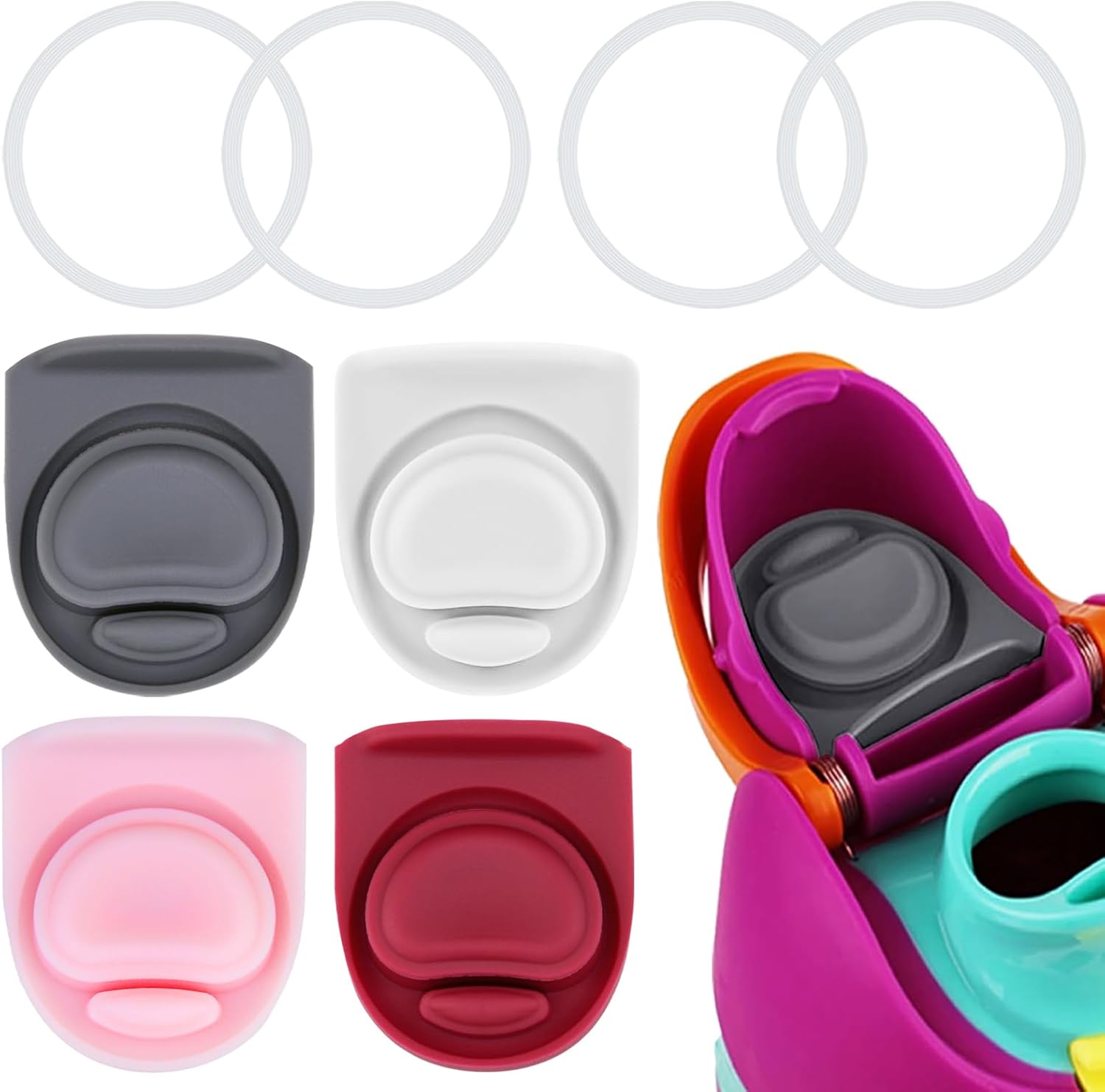 Owala | Replacement Lid Rubber Seal Stopper & O-Ring Gasket Set - Fits 16/19/24/25/32/40 oz Water Bottles