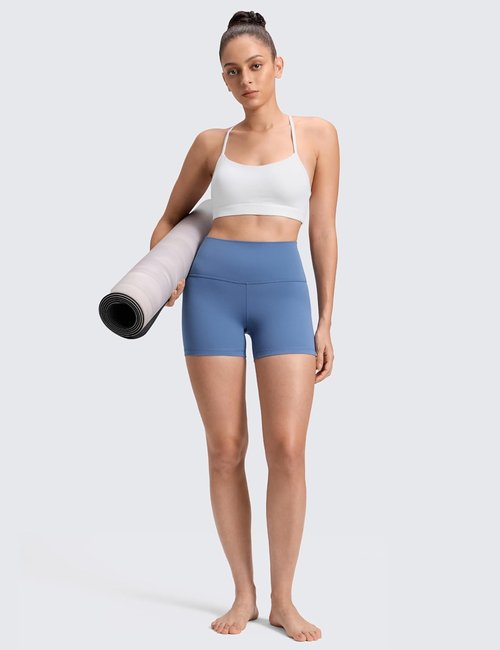 CRZ YOGA Butterluxe Biker Shorts - High Waisted 4'' Spandex for Women's Workout & Yoga