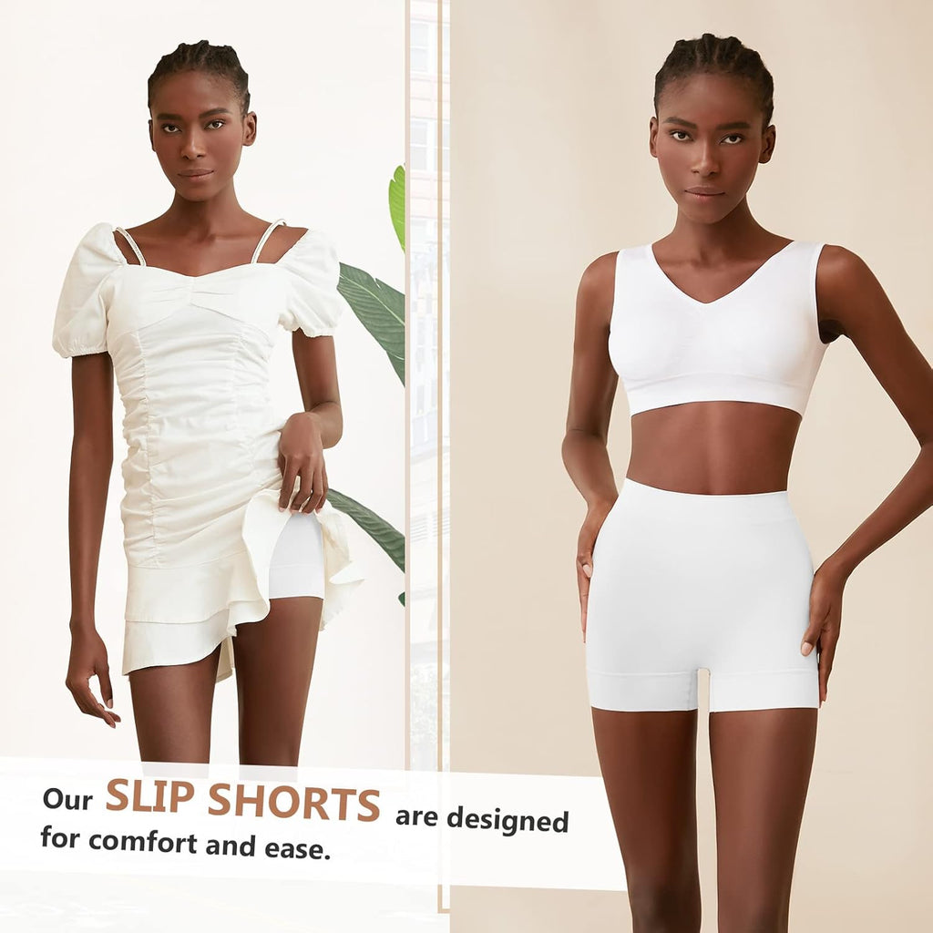 YADIFEN Slip Shorts - Smooth Anti-Chafing Boyshort Panties for Women | Seamless Yoga Underwear