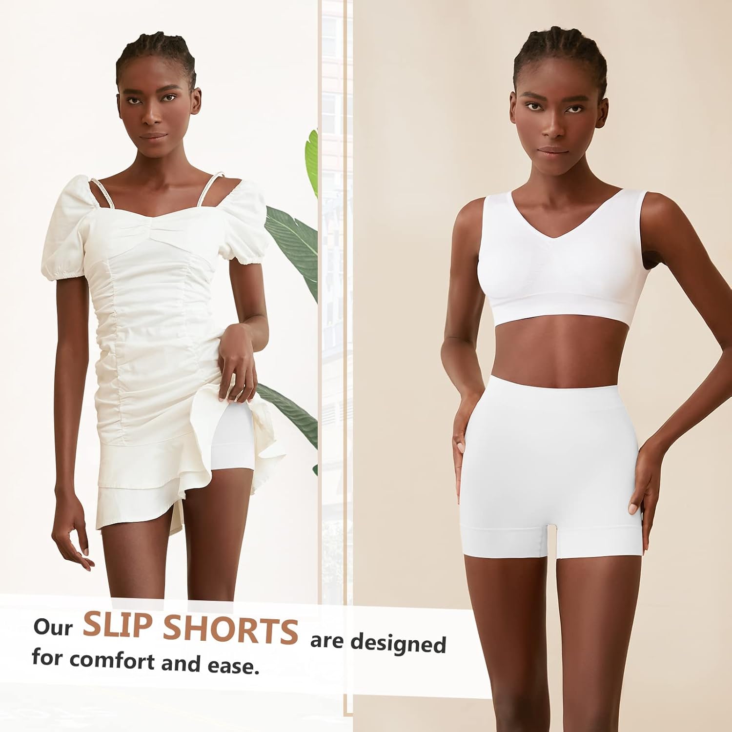 YADIFEN Slip Shorts - Smooth Anti-Chafing Boyshort Panties for Women | Seamless Yoga Underwear