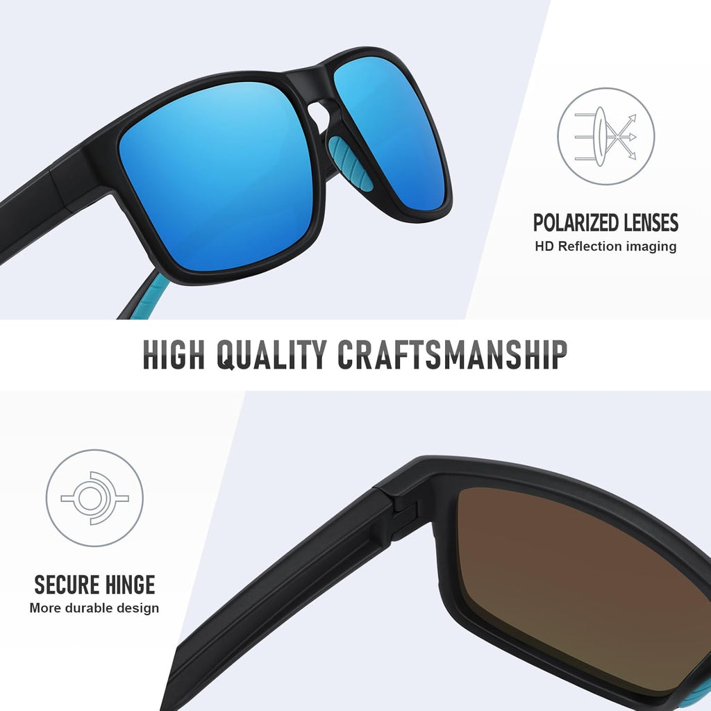 Skiennix Sports Polarized Sunglasses - UV Protection & Unbreakable Design for Men & Women