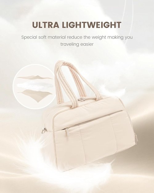LOVEVOOK Travel Duffel Bag - Water-Resistant Gym Bag with Shoe Compartment & Wet Pocket - Stylish Weekender