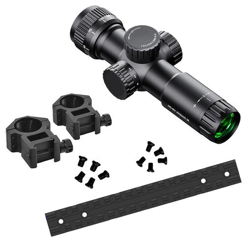 Gotical Combo of 3 | Compatibility Picatinny Rail Mount Built specifically for Savage Axis/Axis II/Edge Rifle with Ejection Port Cut-Out & 4x30 AO Compact Scope Objective Lens