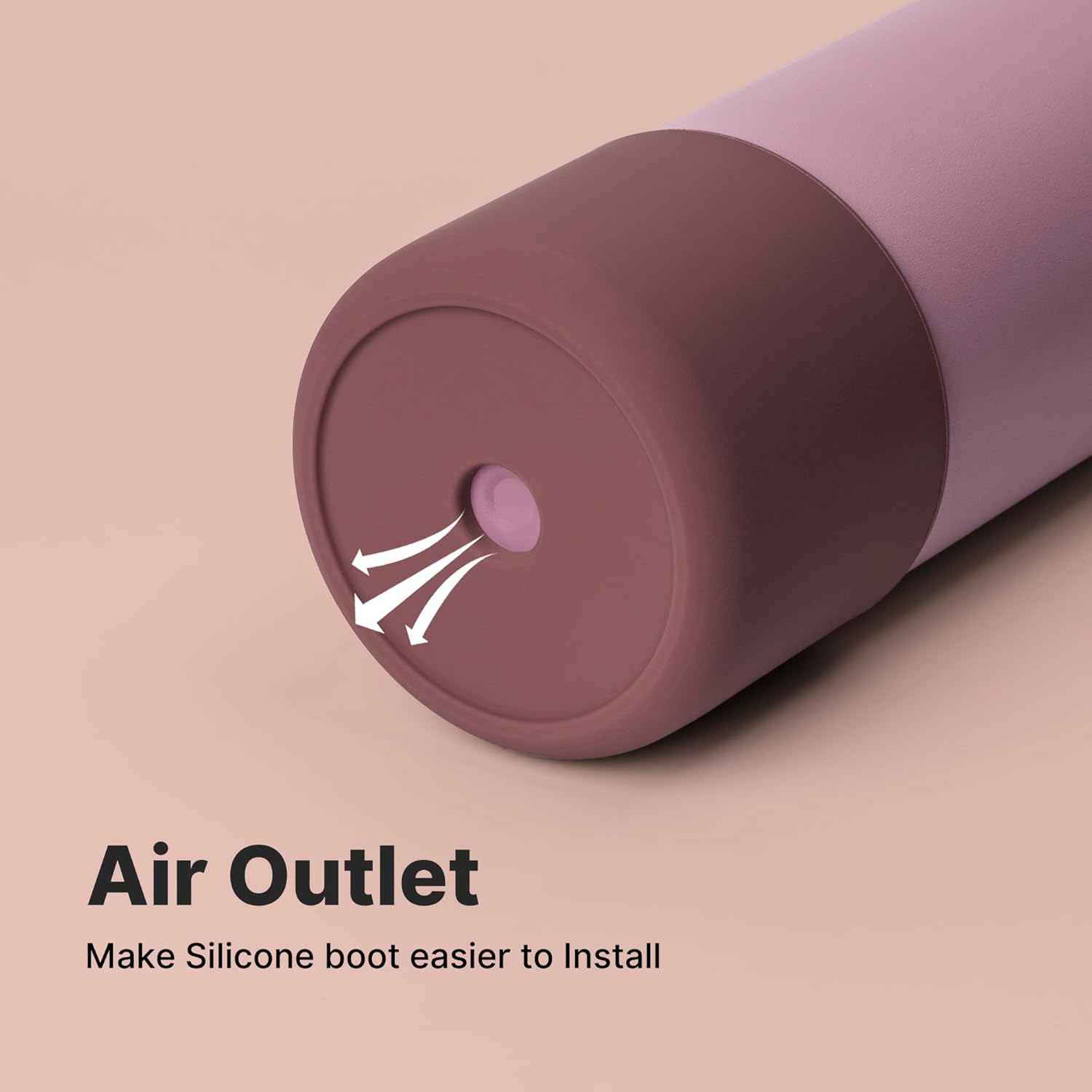 Owala Silicone Water Bottle Boot - Anti-Slip Protective Sleeve for 40 oz Stainless Steel Bottles | Reddish Brown