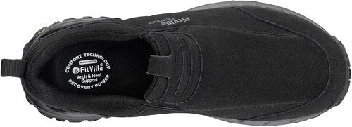 FitVille Wide Slip-On Shoes for Men - Comfortable Hiking & Walking Loafers with Arch Support | Slip Resistant | Wide Toe Box