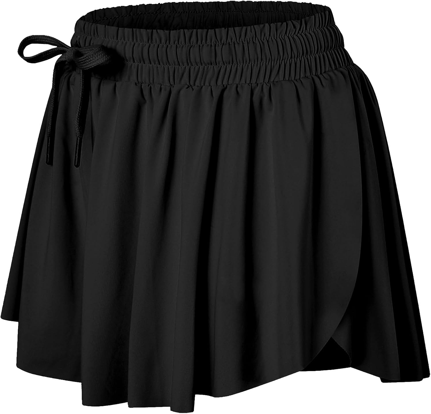 Wsirmet Flowy Butterfly Shorts for Women - 2 in 1 Athletic Gym & Running Shorts with Pockets