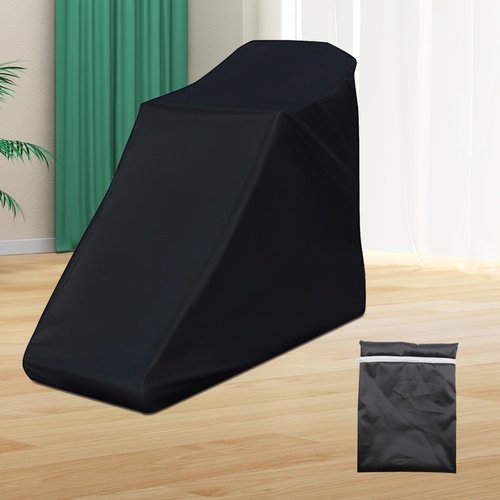 ZUDKSUY Unfolded Walking Treadmill Cover 210D 78.7x37.4x59.1 Oxford Fabric Waterproof Cover Black Walking Pad Cover in Non-Folded Condition(Non-Folding)