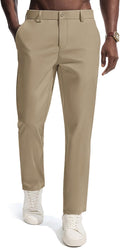 PJ PAUL JONES Men's Golf Pants - Lightweight Stretch Slim Fit Tapered Trousers | Wrinkle-Free Design