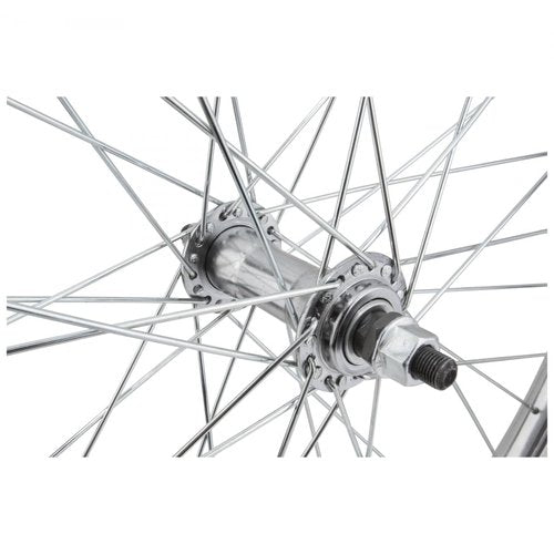 WheelMaster Front Bicycle Wheel 26 x 1.75/2.125 (ISO 559) 36H, Steel, Bolt On, Silver, 3/8"