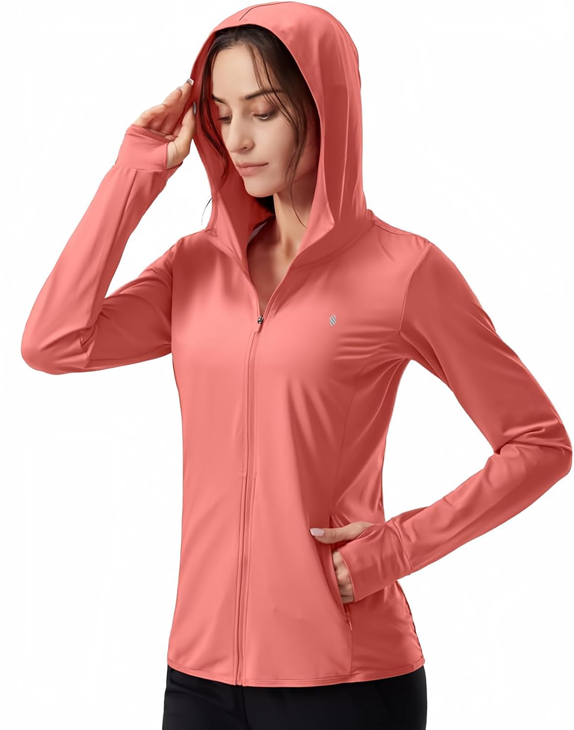 Soothfeel Women's Sun Protection Hoodie Jacket - Lightweight UPF 50+ Long Sleeve for Outdoor Hiking
