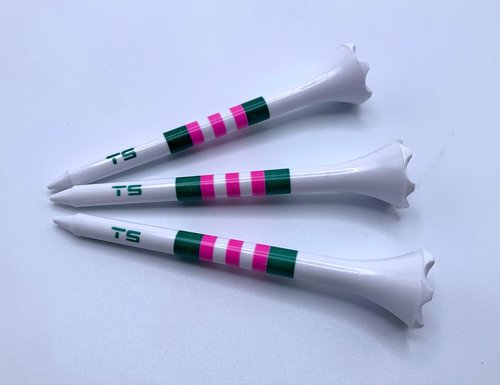 TRUESTRIKE Premium USA Golf Tees – 3¼" or 2¾" Durable Plastic Performance Tees (100 Pack) – Made in USA – Bulk Value Pack - Magnolia Lane 2 3/4