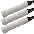 ATGRS Tennis Grip Tacky Tennis Racket Grip Tape Absorbent Anti-Slip Overgrip for Tennis Badminton Pickleball Racquet Handle Grip with Damping Ridges Overgrips (White)
