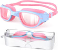 Skiennix Kids Swim Goggles - Anti-Fog UV Protection Pool Glasses for Ages 6-14 | Comfortable Fit