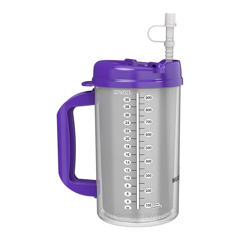 32 oz Travel Mug with Lid - Double Wall Insulation, BPA-Free, Leak-Resistant - Purple
