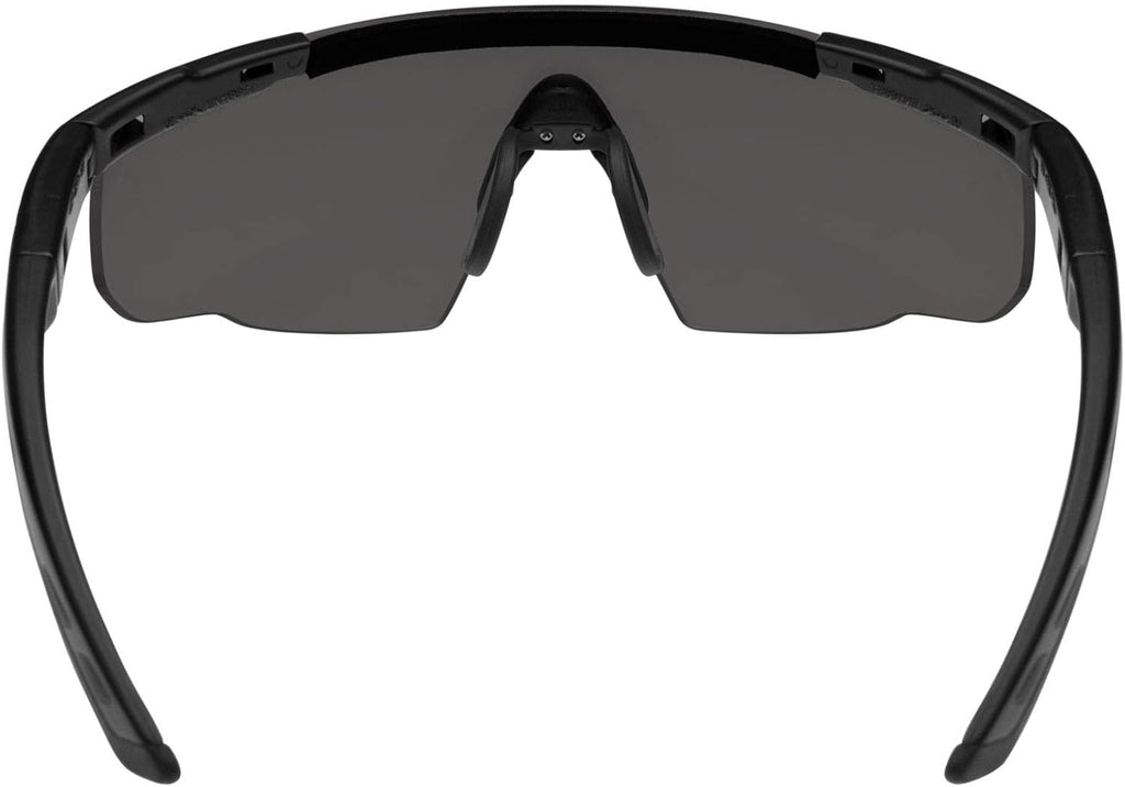 Wiley X Saber Advanced Shooting Glasses - ANSI Z87.1+ Safety Sunglasses for Men & Women | Matte Black Frames, Smoke Grey Lenses