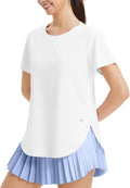 Baleaf Women's Athletic Running Shirts - Quick Dry Loose Fit Workout Tee | UPF 50+