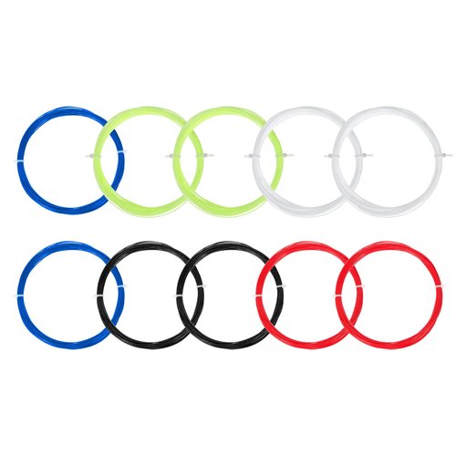 PATIKIL 10M Badminton Racket String, 10 Pack Durable Nylon Racquet Replacement Lines Thread Wire High Elastic for Badminton Training, 5 Colors